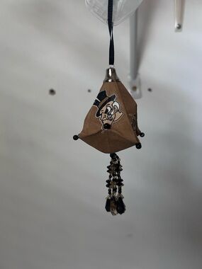 Hand Crafted Brown Beaded Hanging Holiday Ornament Wake Forest University